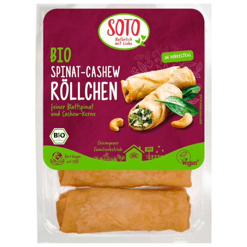 Soto Bio Spinat-Tofu-Röllchen vegan 200g